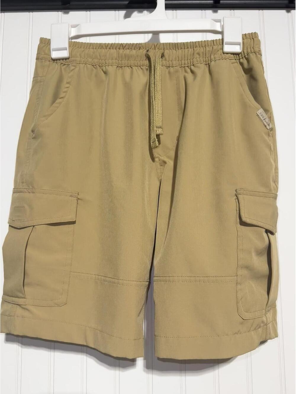 Weatherproof Vintage Boys Tech Cargo Shorts Khaki Water Repellent Kids L 14 16